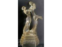 Cuplu Dansator - Mica Sculptura Cristal - Art Deco.