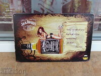 Jack Daniel's metal plate whiskey Jack Daniels erotica bar