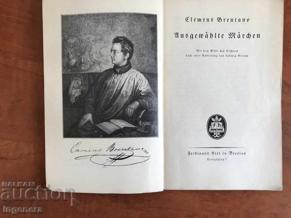 BOOK-CLEMENS BRENTANO-SELECTED TALES-GERMAN LANGUAGE with price 6.00 BGN | € 3.07 BOOK-CLEMENS BRENTANO-SELECTED TALES-GERMAN LANGUAGE with price 6.00 BGN | € 3.07