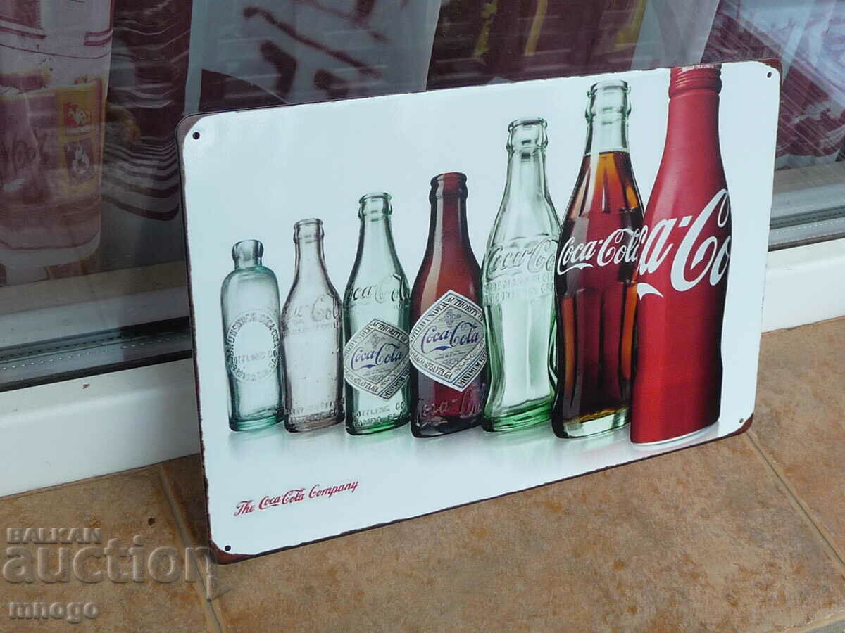 Metal sign Coca Cola Coca Cola bottles advertising company with price 22.00 BGN | € 11.25 Metal sign Coca Cola Coca Cola bottles advertising company with price 22.00 BGN | € 11.25