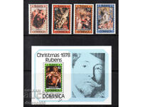 1978. Доминика. Коледа - Картини на Рубенс + Блок.