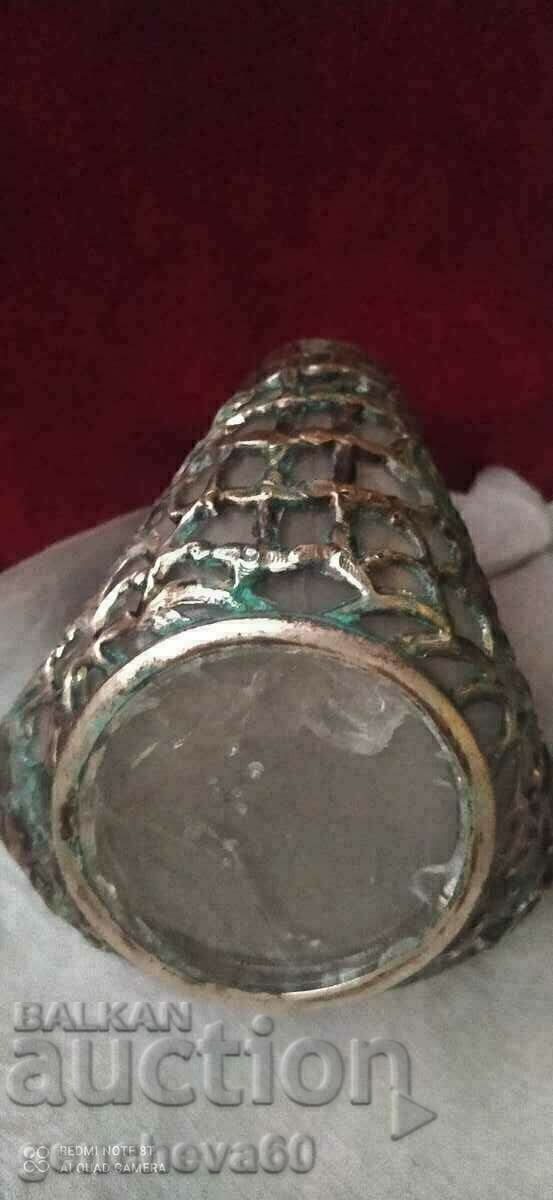 Delivery of Vintage carafe with woven silver-plated ornaments, collectible Delivery of Vintage carafe with woven silver-plated ornaments, collectible