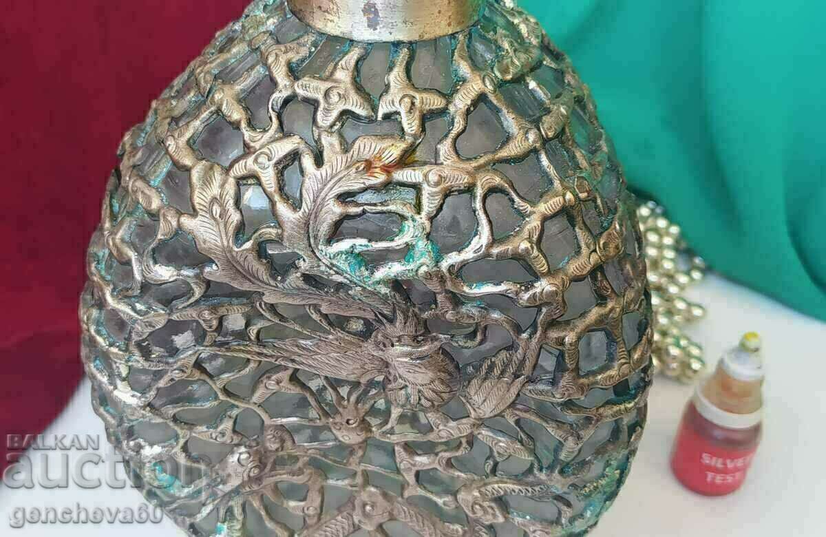 Vintage carafe with woven silver-plated ornaments, collectible - 5 Vintage carafe with woven silver-plated ornaments, collectible - 5