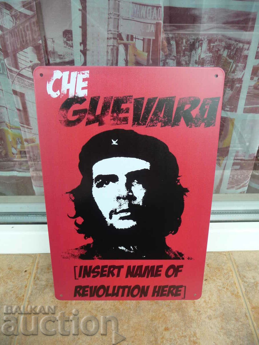 Che Guevara metal plate the name of freedom revolution freedom