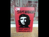 Che Guevara metal plate the name of freedom revolution freedom