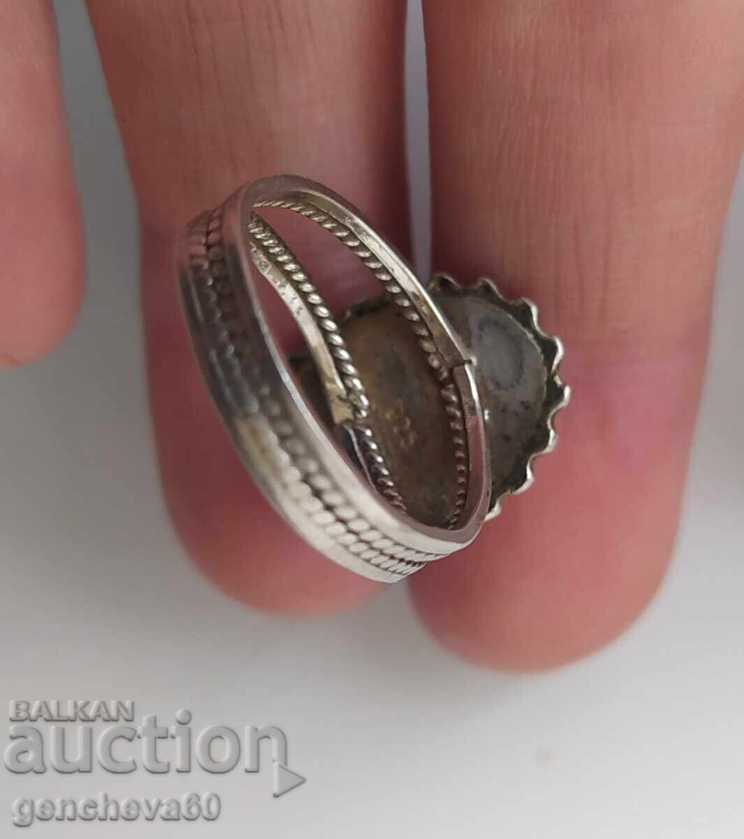 Revival ring with white opal/marking 925 - 5