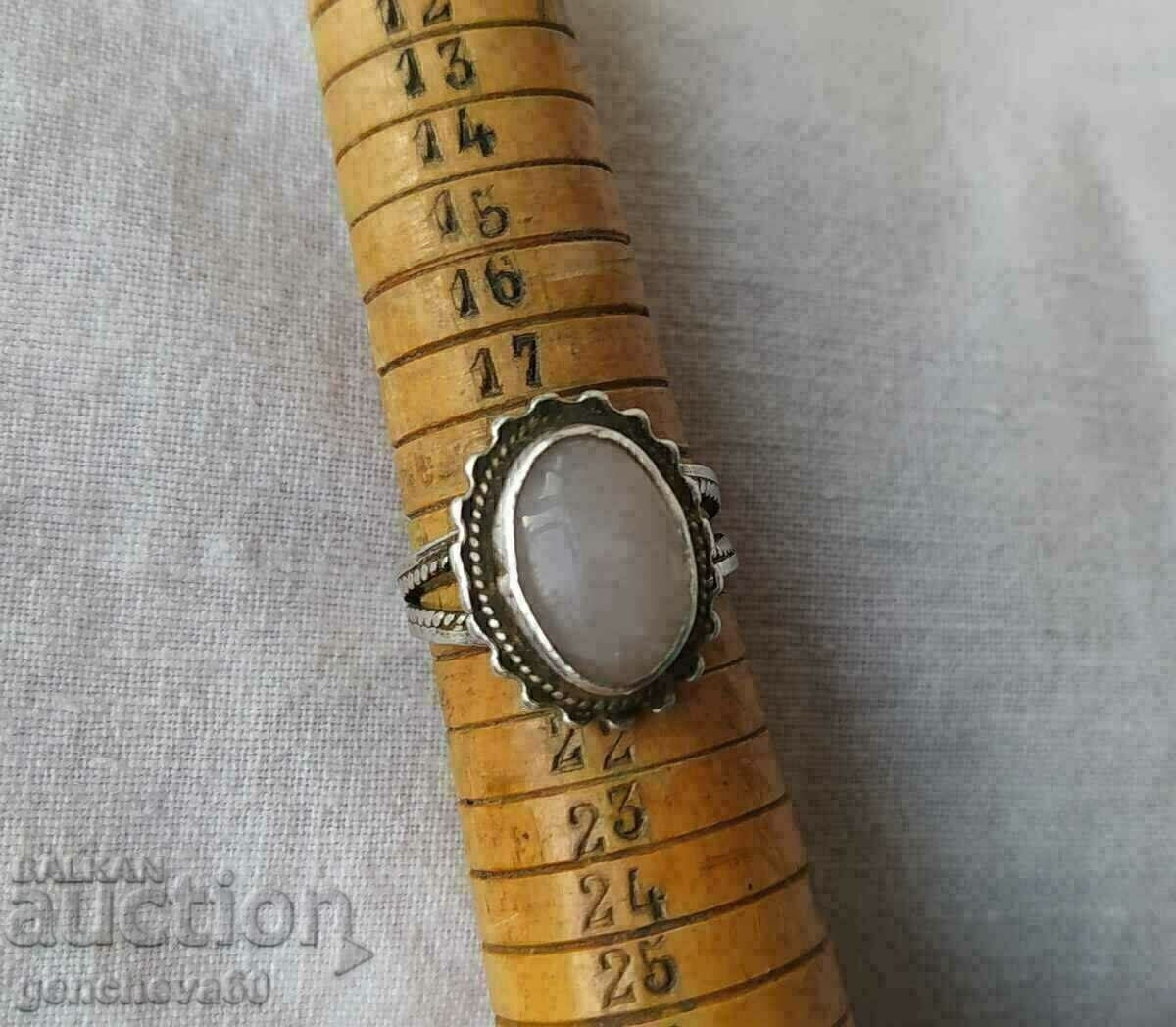 Inel renascentist cu opal alb/marcaj 925 - 6