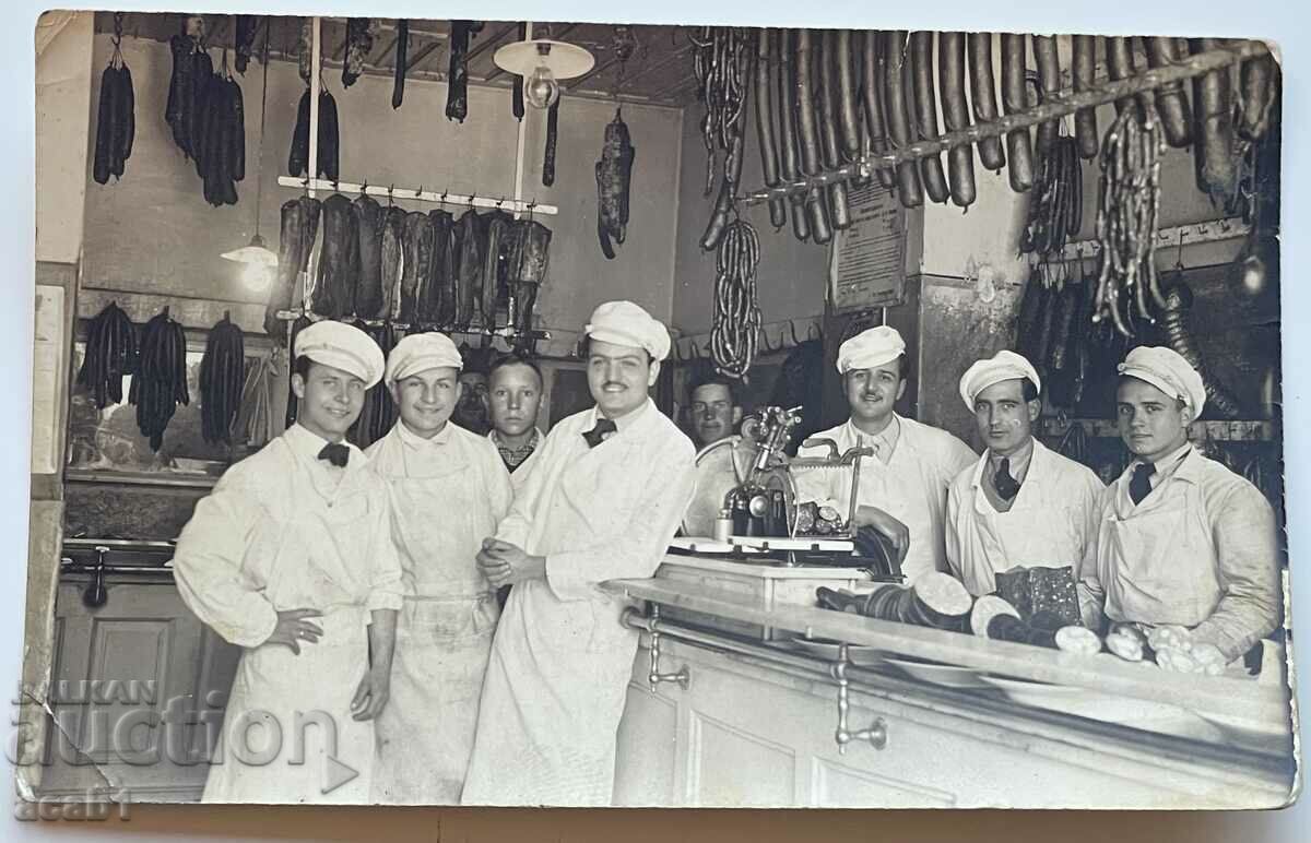 Magazin de cârnați din anii 1930