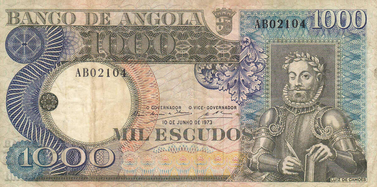 tino37- ANGOLA - 1000 ESCUDOS - 1973 with price 7.90 BGN | € 4.04 tino37- ANGOLA - 1000 ESCUDOS - 1973 with price 7.90 BGN | € 4.04