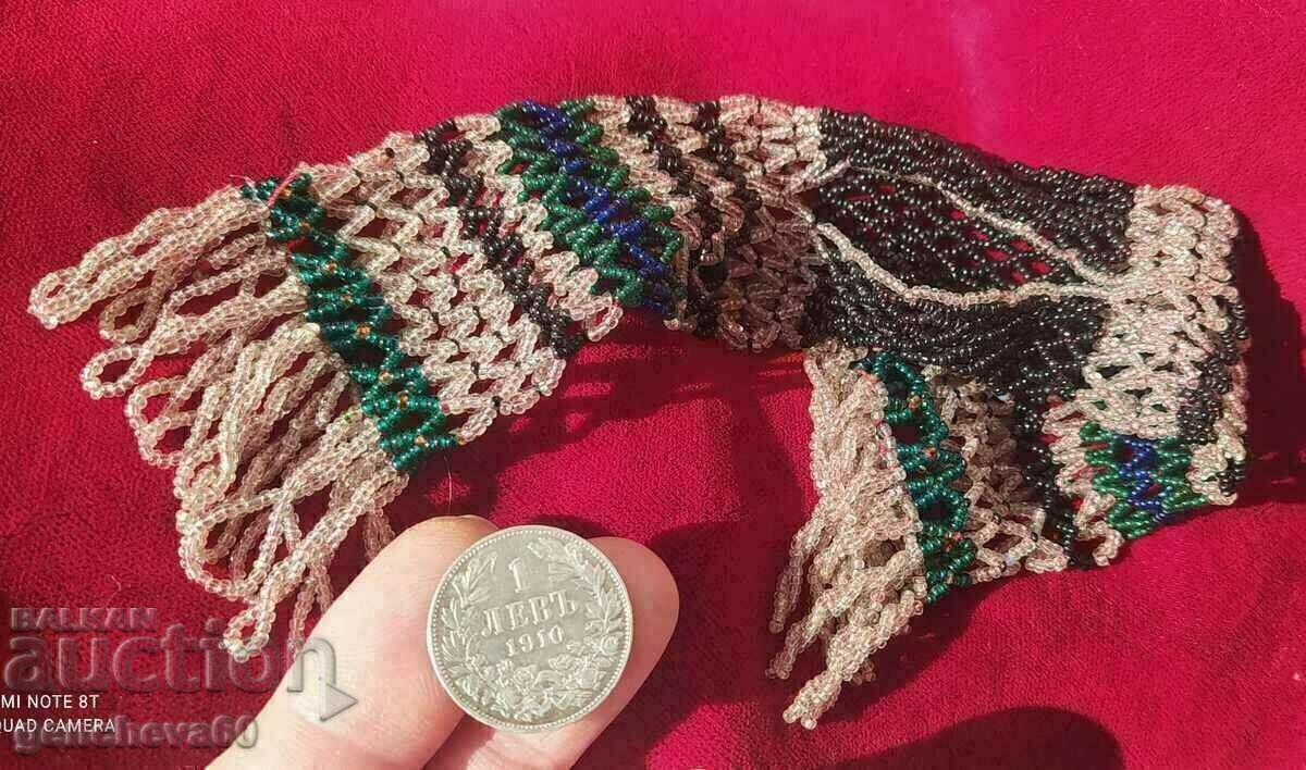 Beaded pouch and silver coin 1 lev from 1910 - 5 Beaded pouch and silver coin 1 lev from 1910 - 5