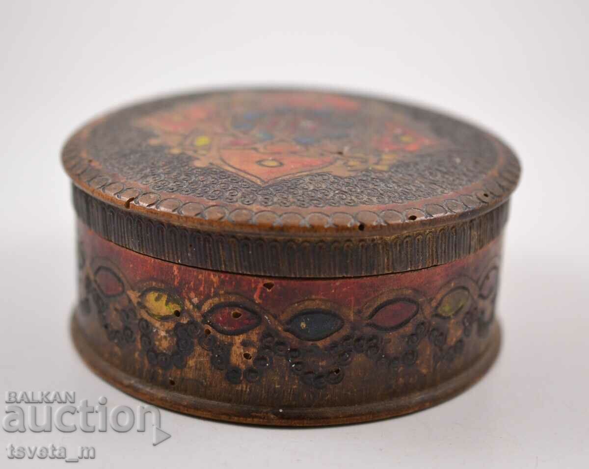 Antique wooden box pyrographed handmade with price 5.00 BGN | € 2.56