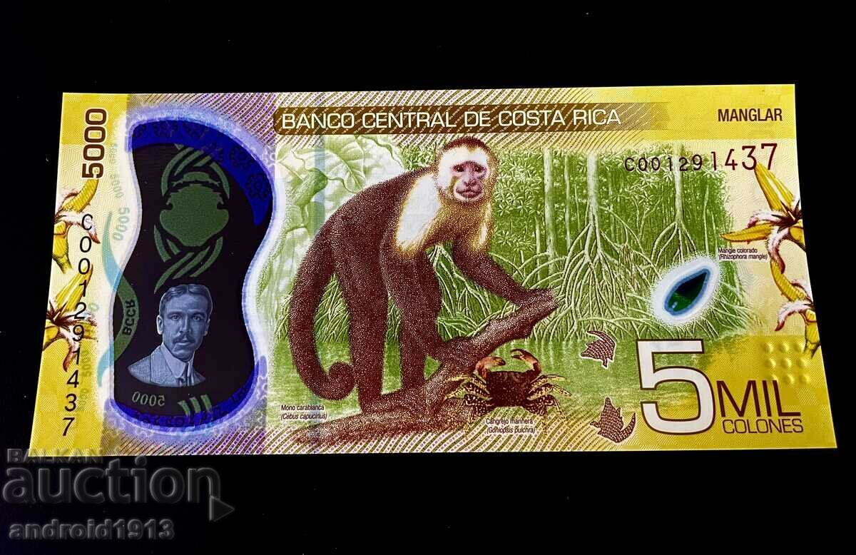 COSTA RICA - COLONA 5000 2018, P282, UNC