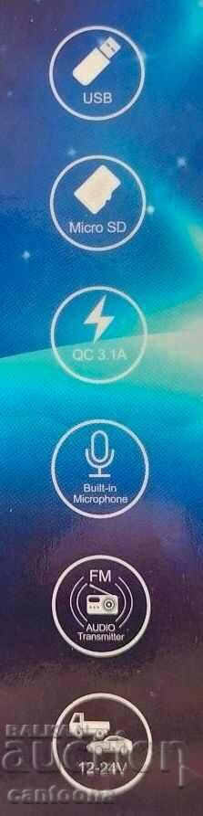 Auction  M9 CAR Bluetooth FM transmitter-3.1 A, voltmeter, 7LED, 2xUSB +