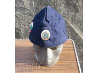 veche pălărie militară a forțelor aeriene bulgare șapcă de pilot cu cocardă