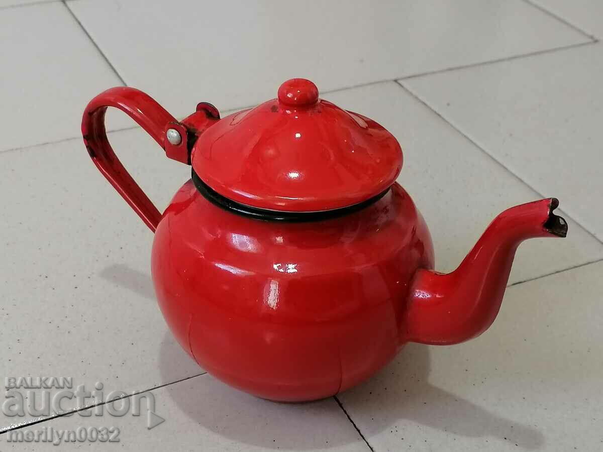 Auction Enameled teapot from sotsa pot with enamel Auction Enameled teapot from sotsa pot with enamel