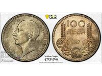 100 BGN 1937 Bulgaria - certificat MS64 PCGS