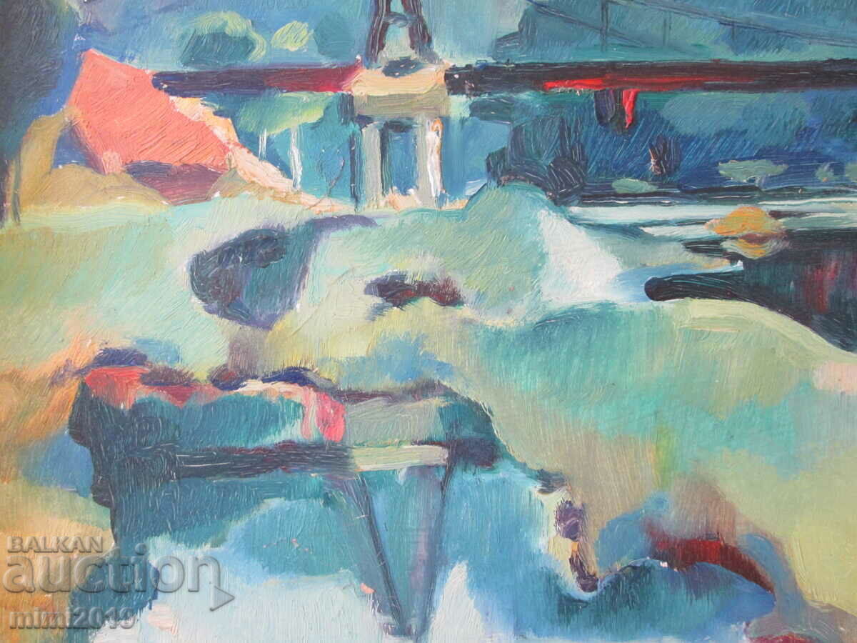 Delivery of 1976 Oil painting signed Todor Dryankov 70x40cm. Delivery of 1976 Oil painting signed Todor Dryankov 70x40cm.