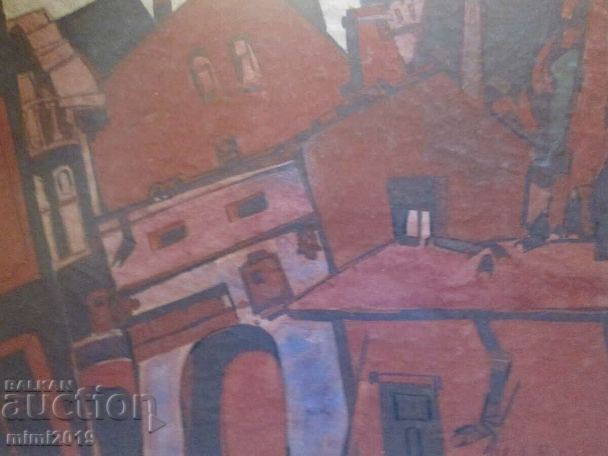 Delivery of 1983 Watercolor painting Todor Dryankov, signed, 50x40 cm.