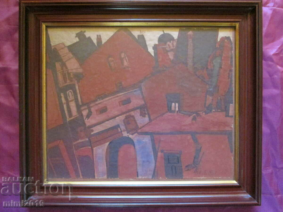 1983 Watercolor painting Todor Dryankov, signed, 50x40 cm. - 7