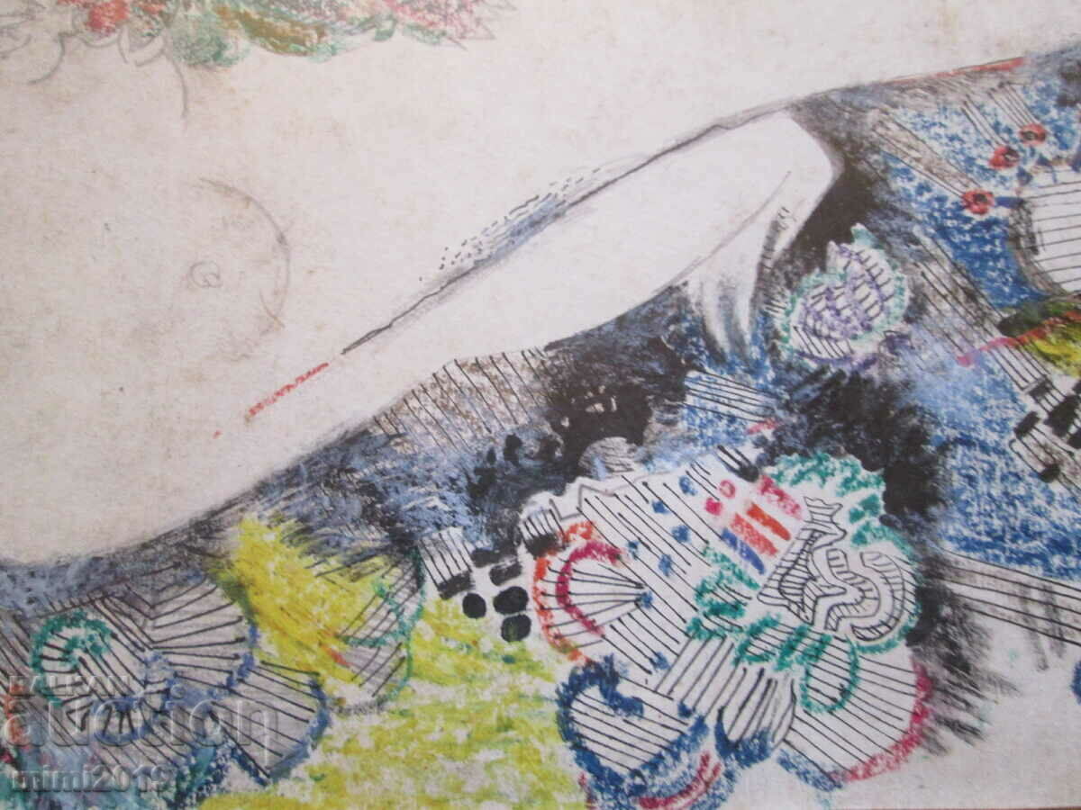 1995 Watercolor painting, ink Todor Dryankov, signed 50x40 cm. - 5 1995 Watercolor painting, ink Todor Dryankov, signed 50x40 cm. - 5