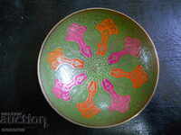 bronze bowl (enamel) - India