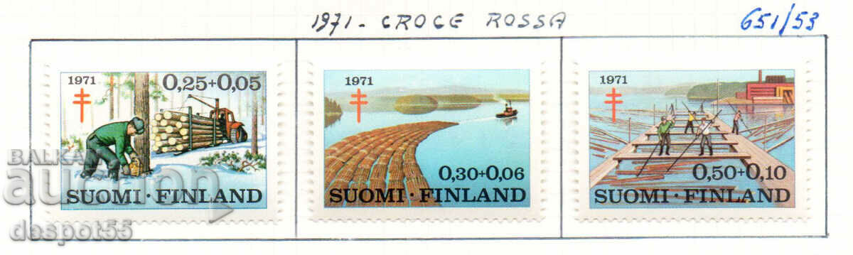 1971 Φινλανδία. Ερυθρός Σταυρός - Ξυλουργική βιομηχανία