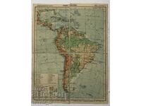 Карта Южна Америка 1956 г