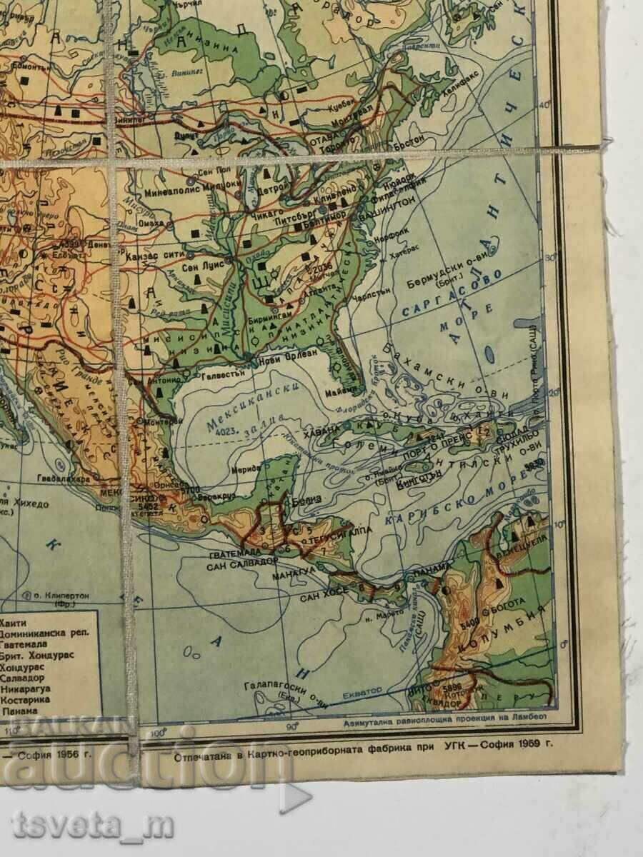 Auction Map of North America 1956 Auction Map of North America 1956
