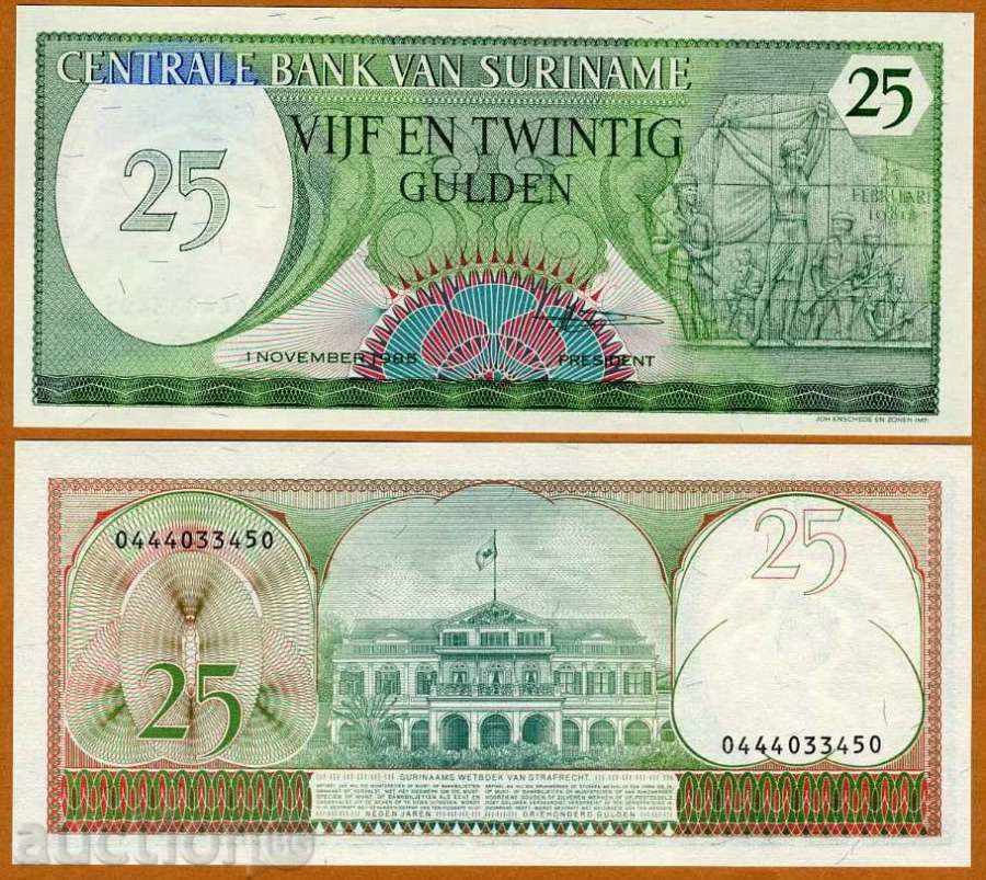 +++ SURINAME 25 GOLDEN P 127 1985 UNC +++ +++ SURINAME 25 GOLDEN P 127 1985 UNC +++