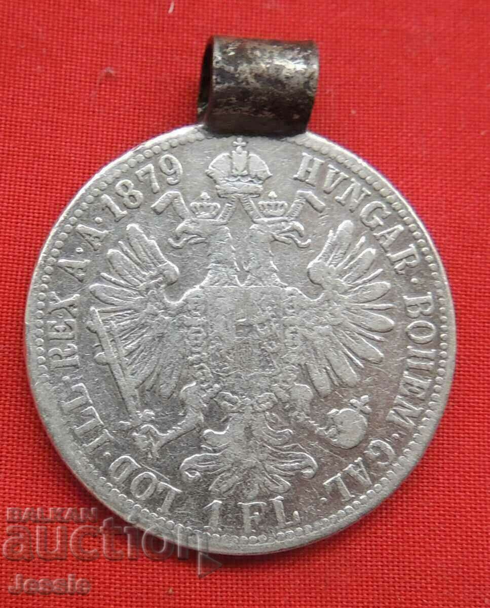 1 florin 1879 A Austria argint - Umeraș