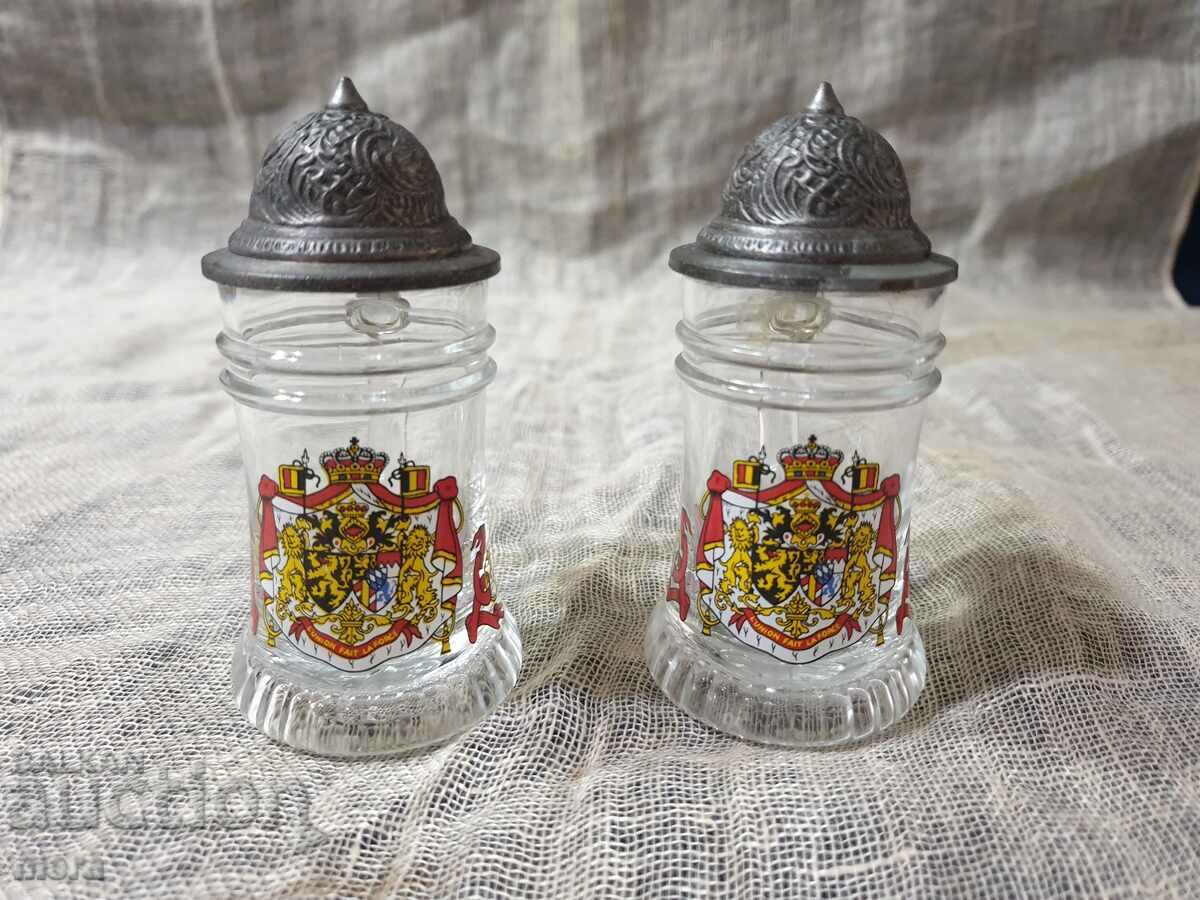 Small glass cups with lids with price 35.00 BGN | € 17.90 Small glass cups with lids with price 35.00 BGN | € 17.90