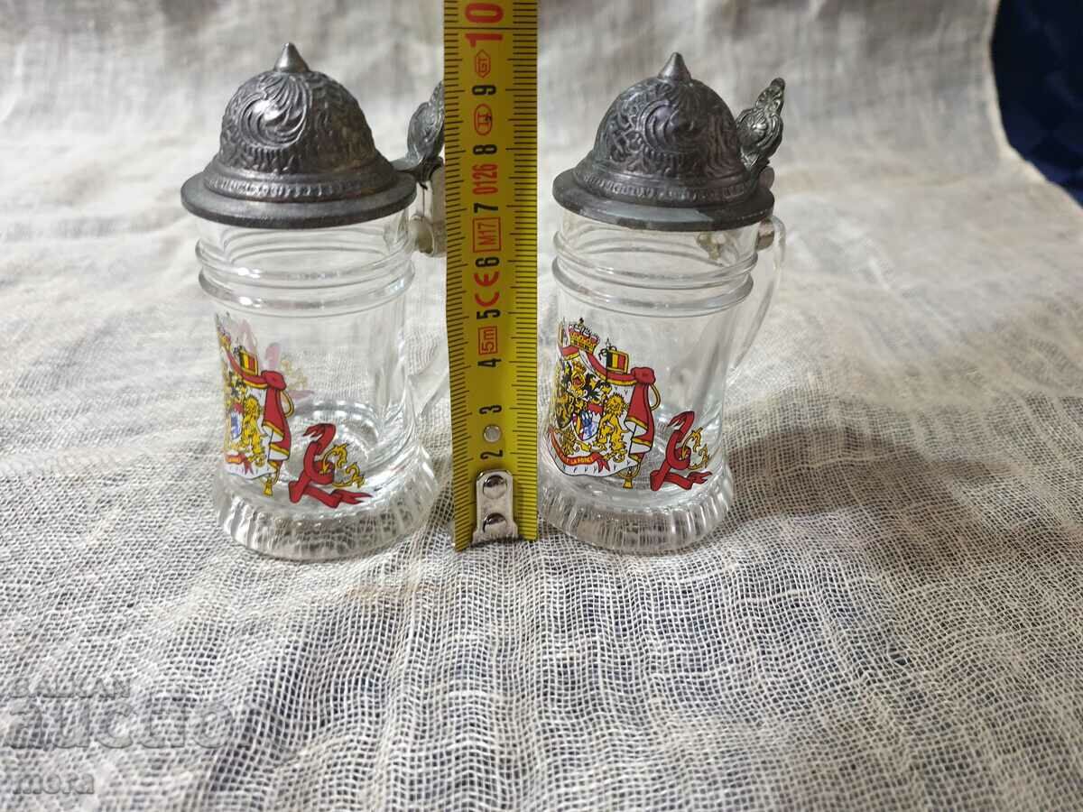 Small glass cups with lids - 5 Small glass cups with lids - 5