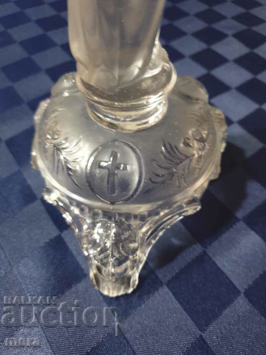 Crystal candlestick with religious motifs - 6 Crystal candlestick with religious motifs - 6