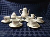 Set de ceai din portelan - Buchet cu decor - culoare mar
