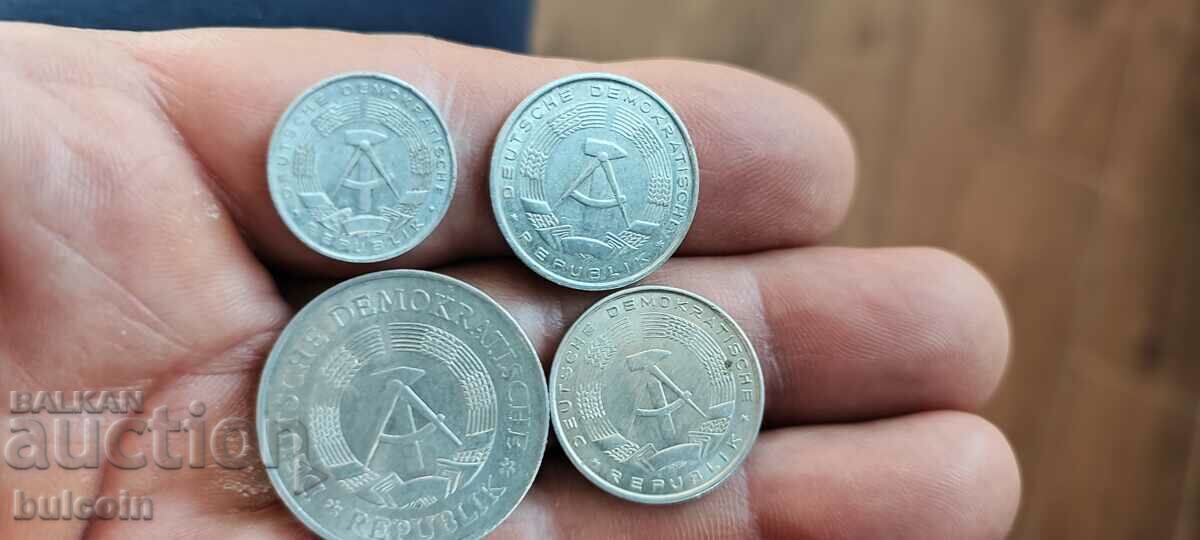 Auction LOT of 4 GDR COINS 1968-1986 Auction LOT of 4 GDR COINS 1968-1986