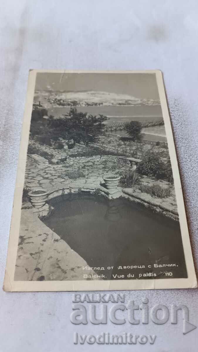 Пощенска картичка Балчик Изглед от Двореца 1952