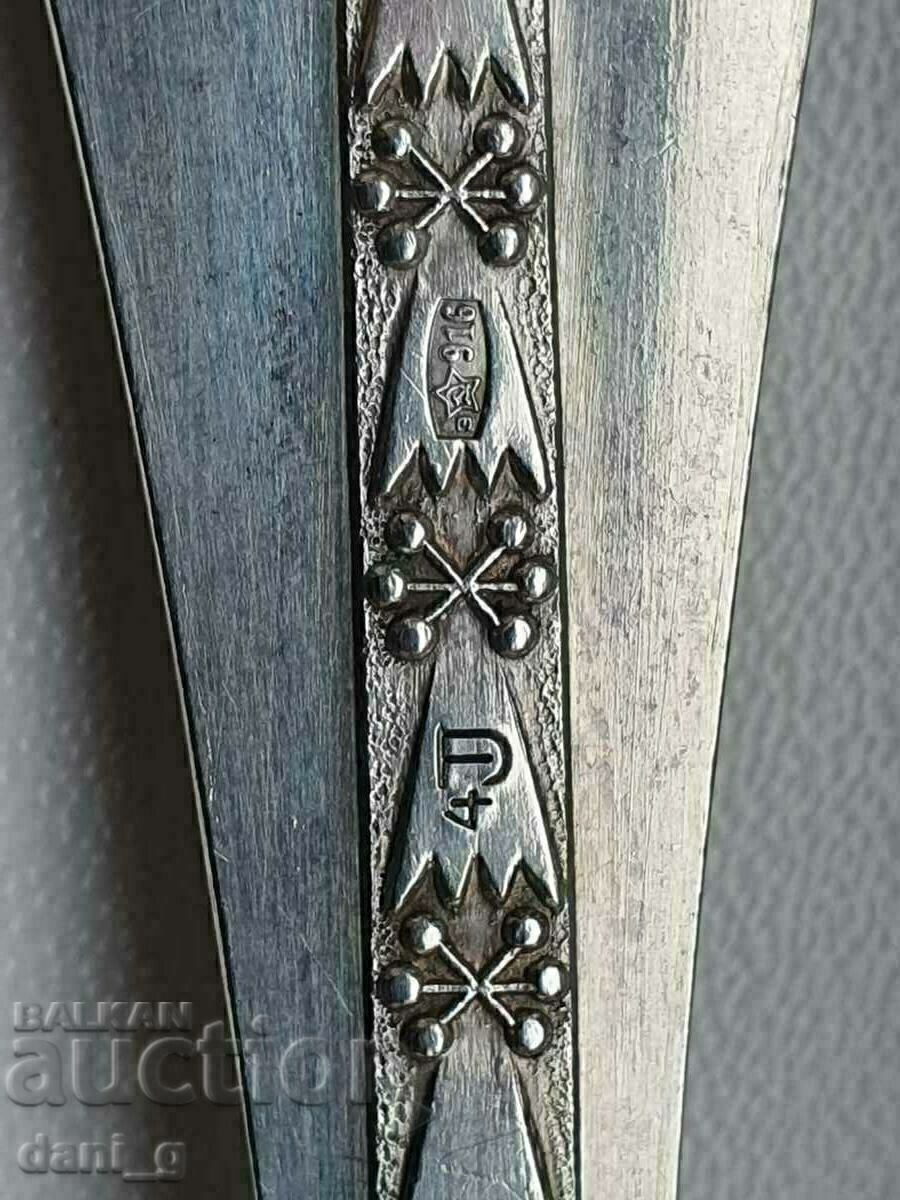 Silver Soviet ice cream spoon - 5 Silver Soviet ice cream spoon - 5