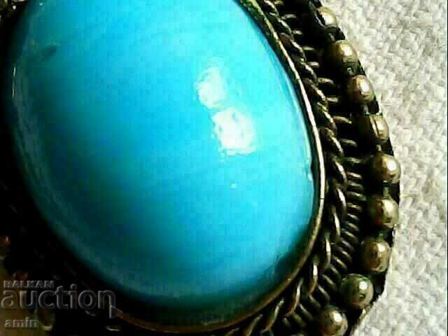 a beautiful soft silver necklace with a soft torcoise - 5 a beautiful soft silver necklace with a soft torcoise - 5