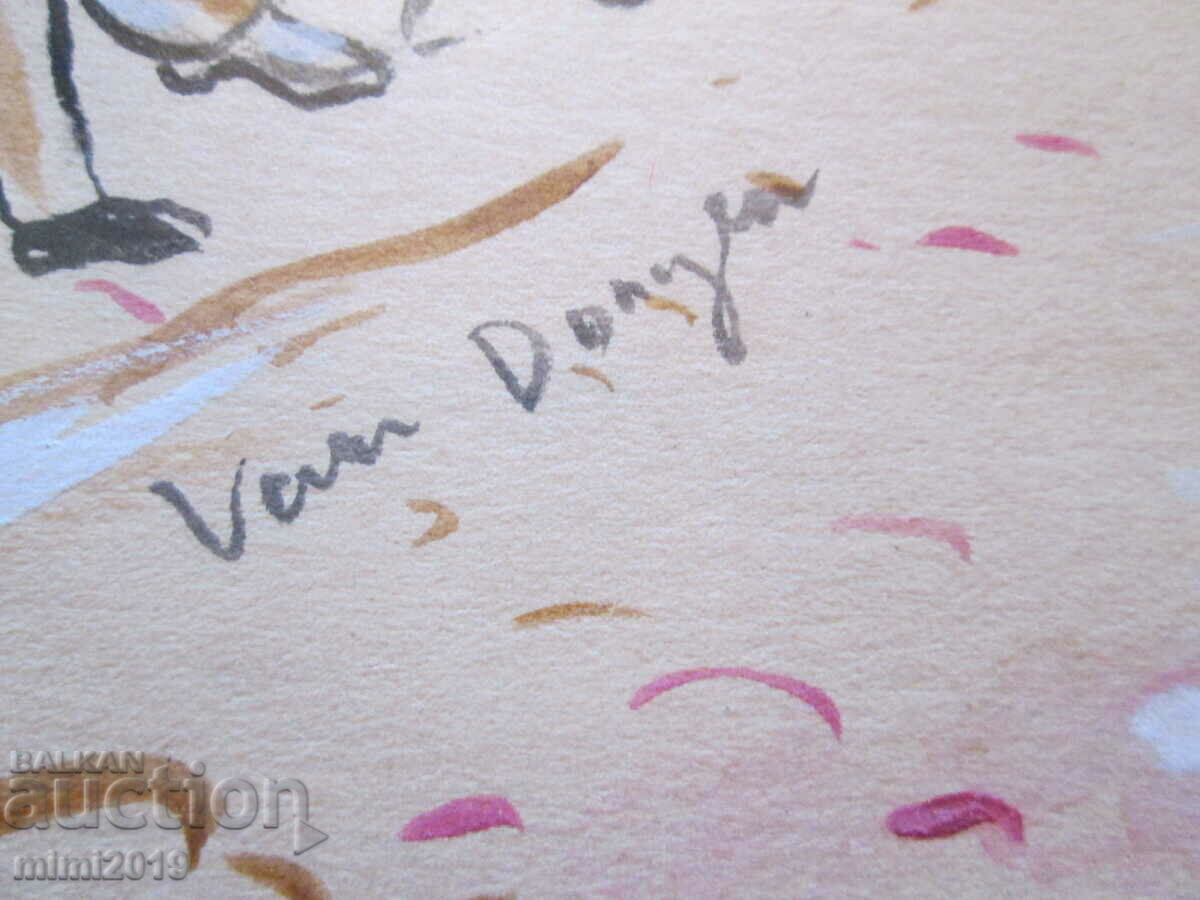 Licitație Pictură acuarelă originală - Jules Pasquin