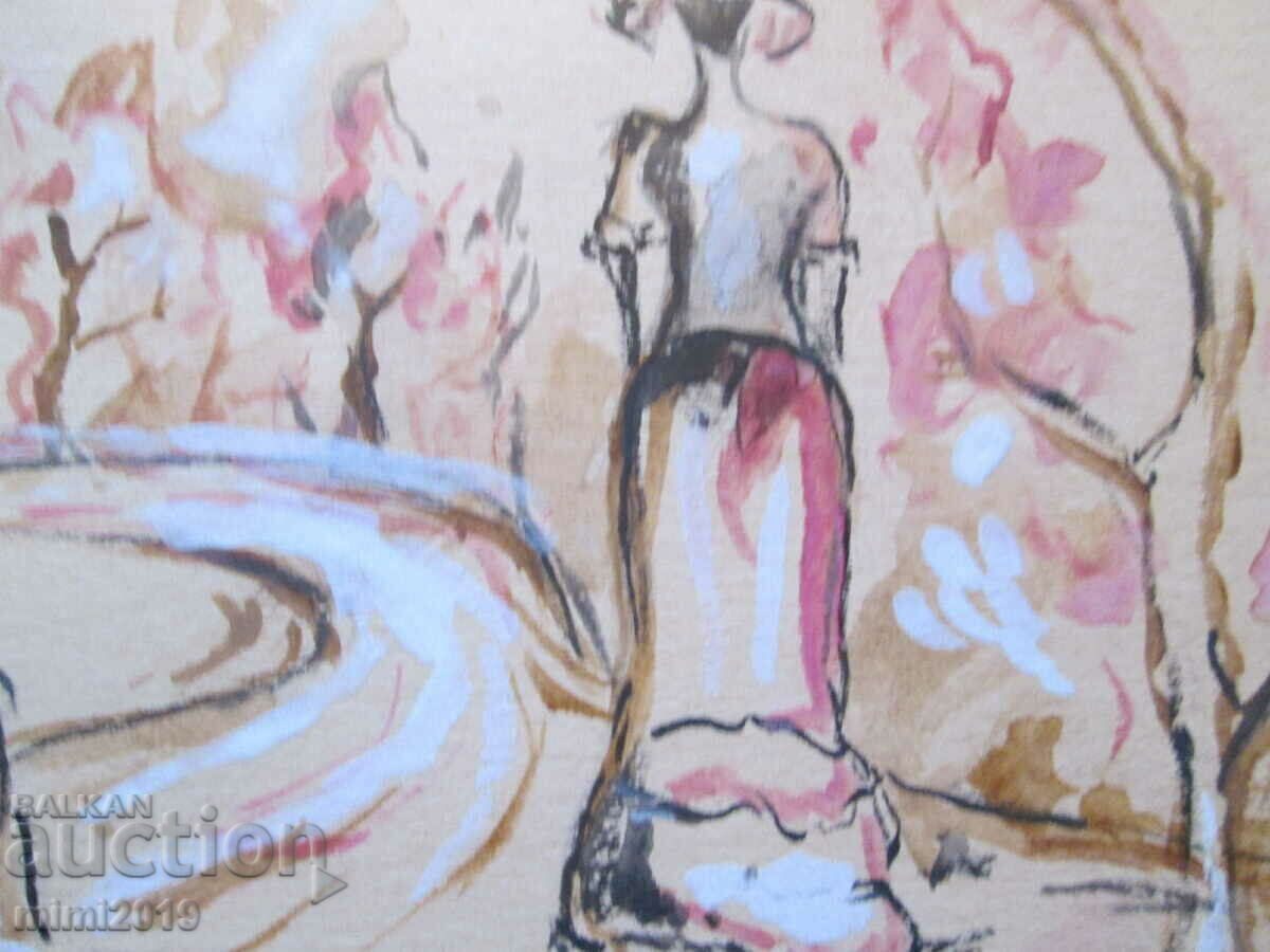 Livrarea Pictură acuarelă originală - Jules Pasquin