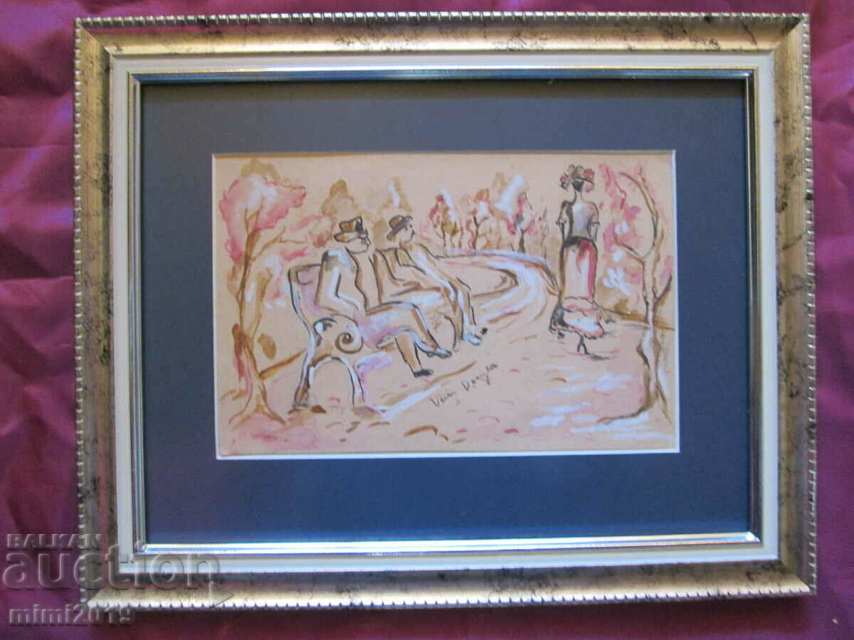 Pictură acuarelă originală - Jules Pasquin - 6