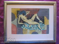 Original painting - nude body, 33x27cm