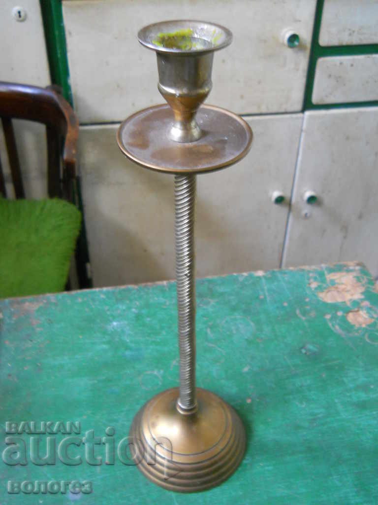 old bronze candlestick