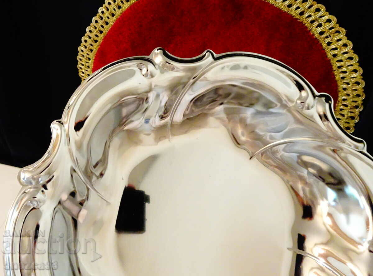 Silver-plated fruit bowl, serving dish 26 cm. with price 26.00 BGN | € 13.29