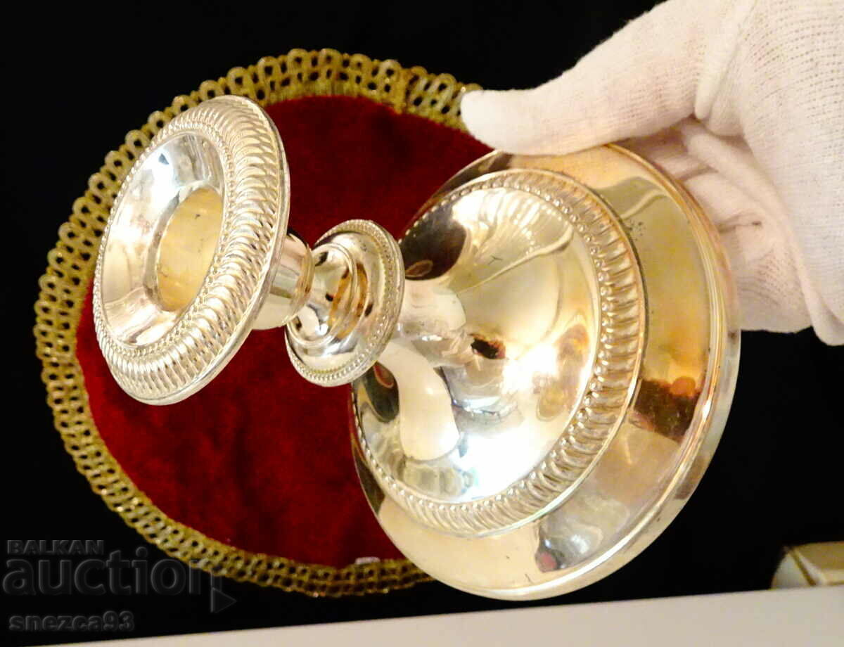 English silver-plated candlestick 11 cm. - 5 English silver-plated candlestick 11 cm. - 5