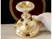 English silver-plated candlestick 11 cm.