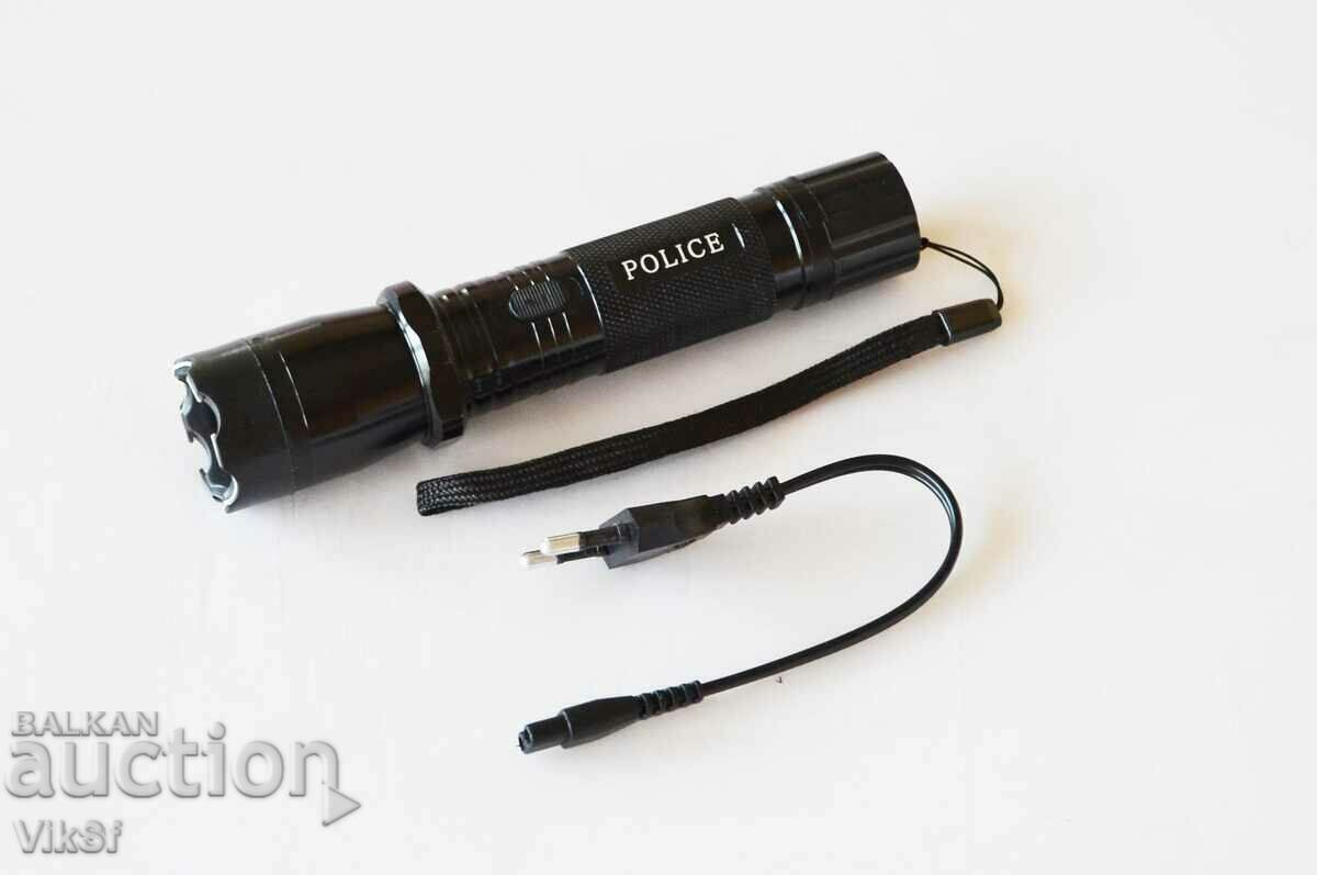 LED police flashlight with laser and ELECTROSHOCK 288 - 7 LED police flashlight with laser and ELECTROSHOCK 288 - 7