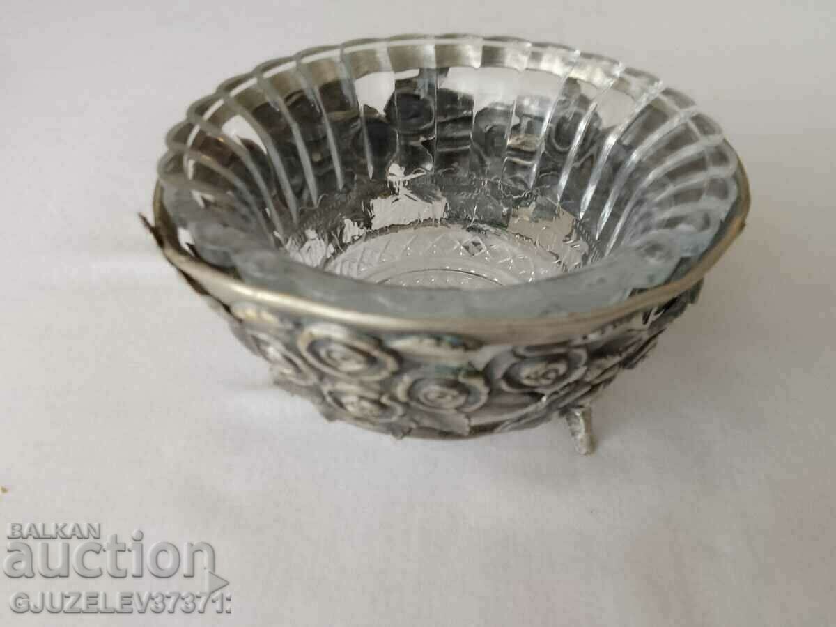 Ρετρό μπομπονιέρα μέταλλο γυαλί Χέφρα Βαρσοβίας με τιμή € 52.00 | 101.70 BGN