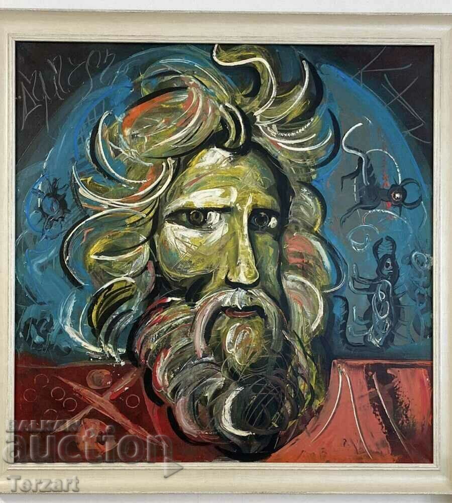 „Hristos Mântuitorul” - Dimitrios Papadakis, ulei, 90/90 cm