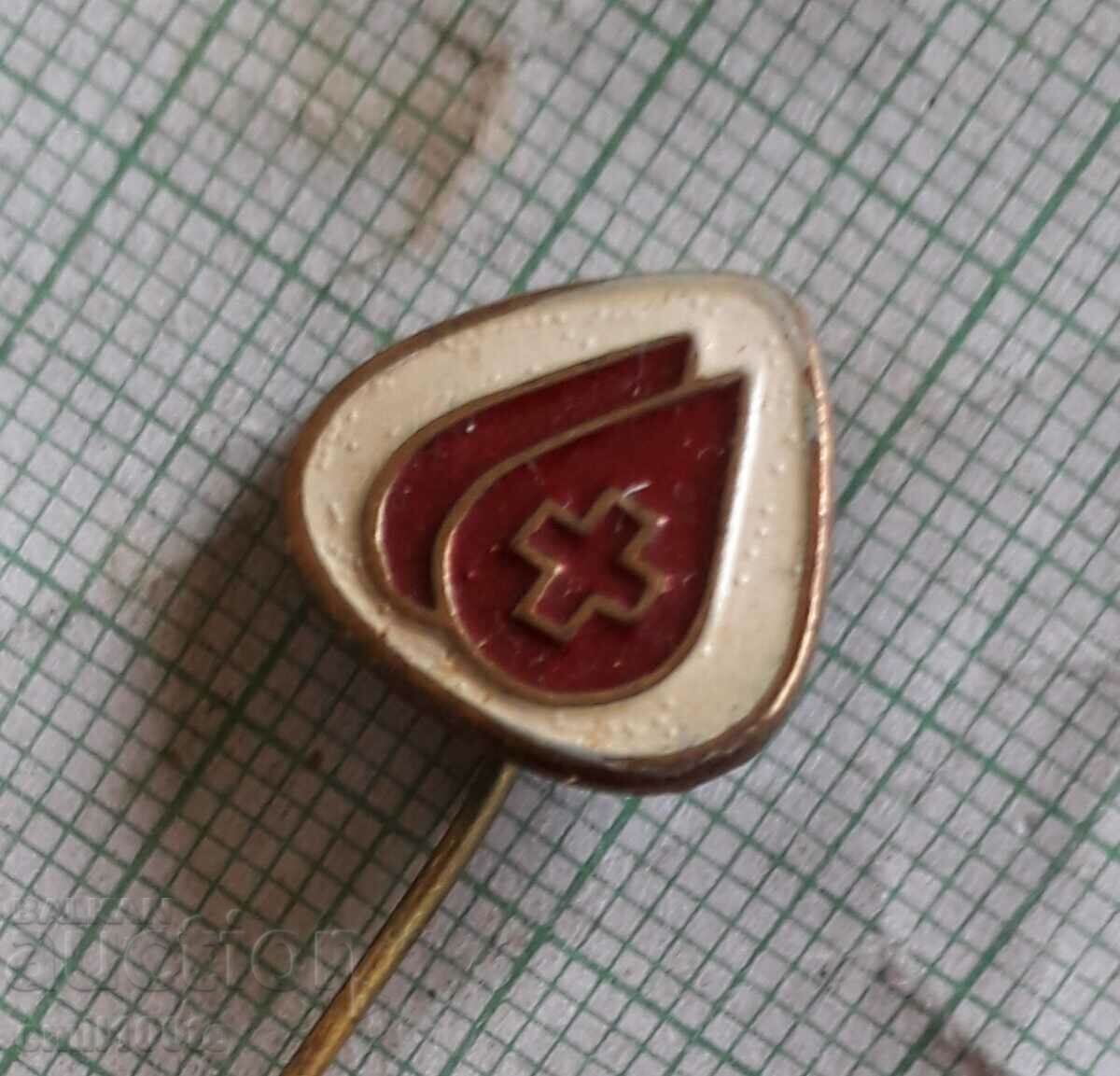 Delivery of Badge - Red Cross Blood Donor